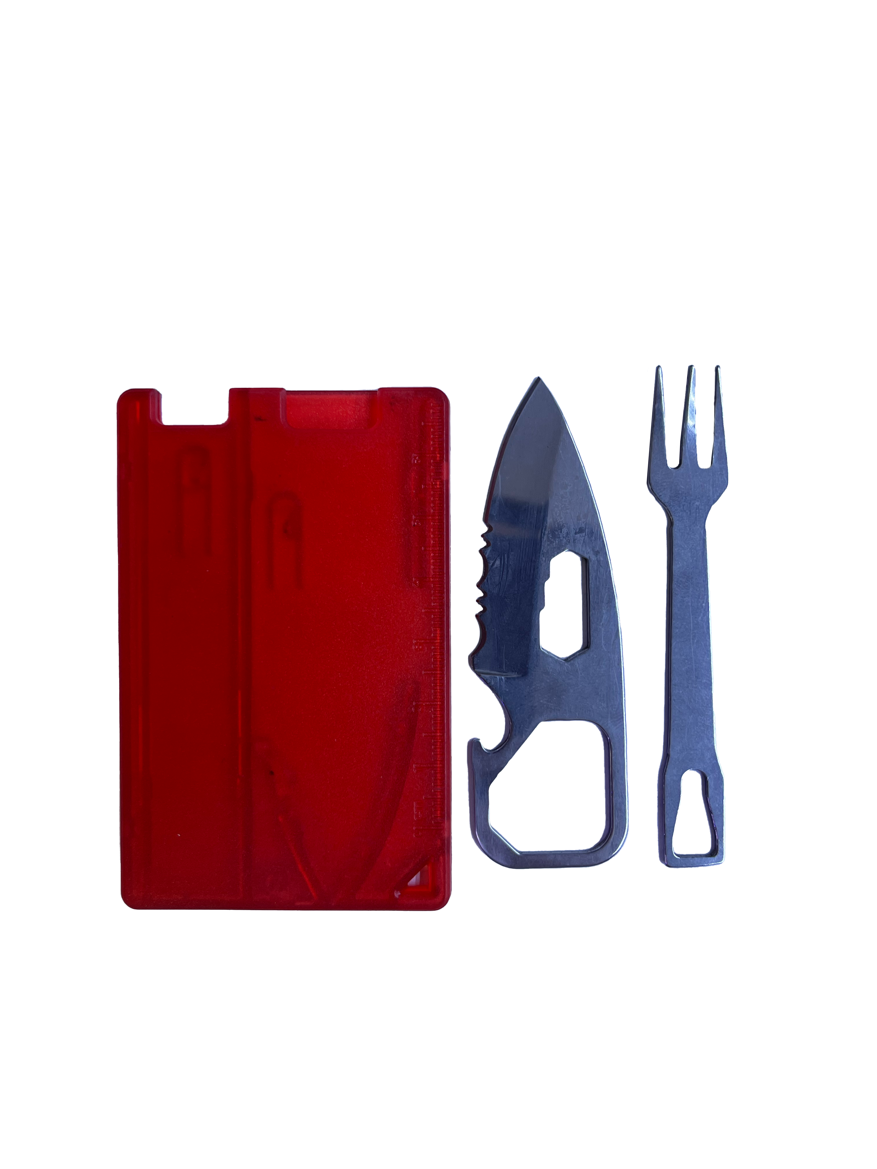 NAVAJA TARJETA CON TENEDOR X3 NAVAJA TARJETA CON TENEDOR X3